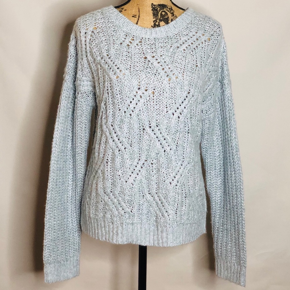 OLD NAVY white/mint green color blend sweater M